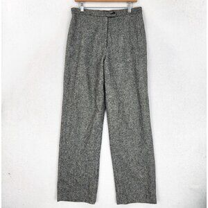 Eddie Bauer Pants Womens 12 Gray Wool Blend Straight Leg High Rise Trousers